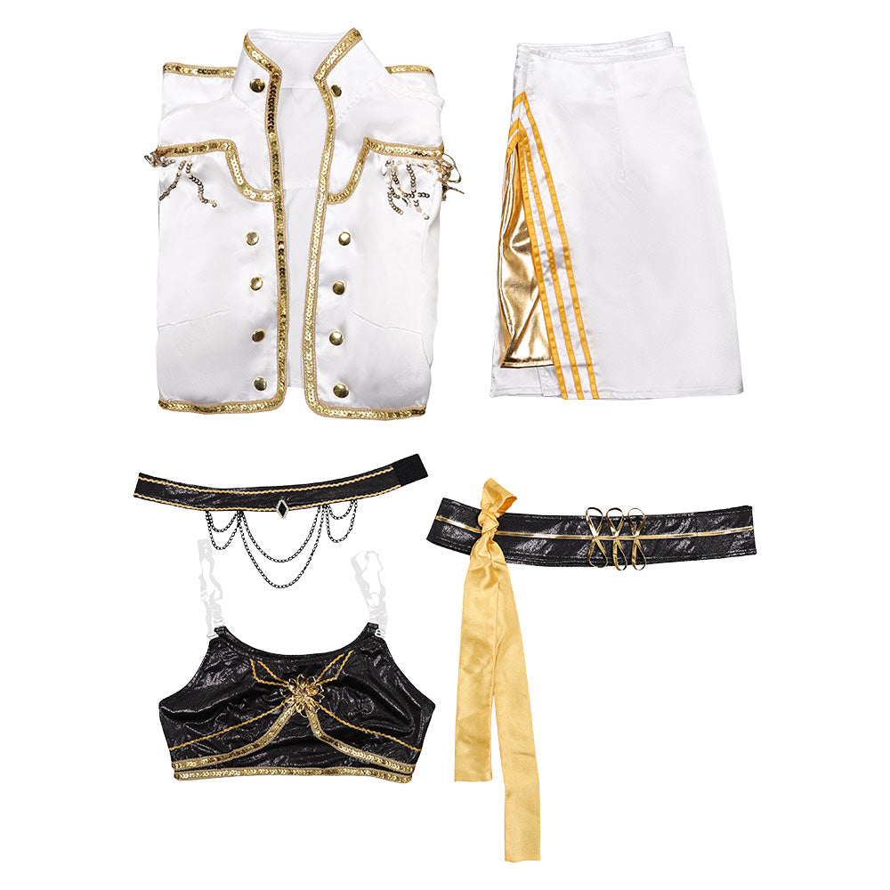 Kpop Demon Hunters(2025) Mira Tenue Blanche et Noire Cosplay Costume
