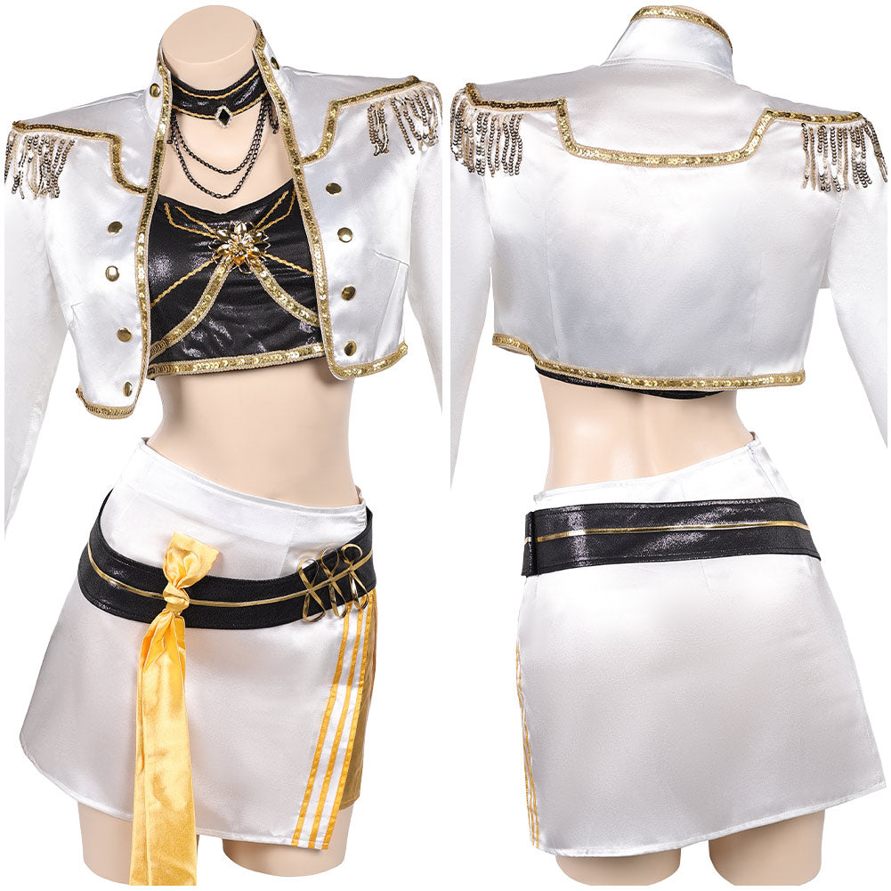 Kpop Demon Hunters(2025) Mira Tenue Blanche et Noire Cosplay Costume