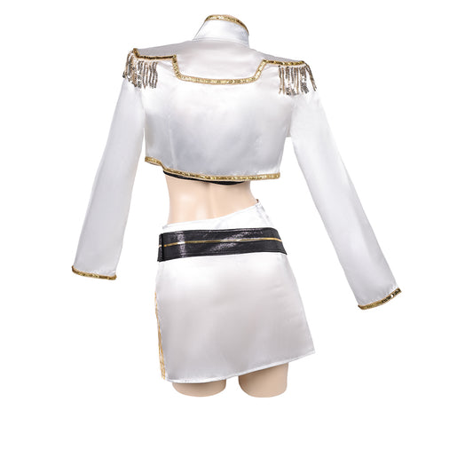 Kpop Demon Hunters(2025) Mira Tenue Blanche et Noire Cosplay Costume