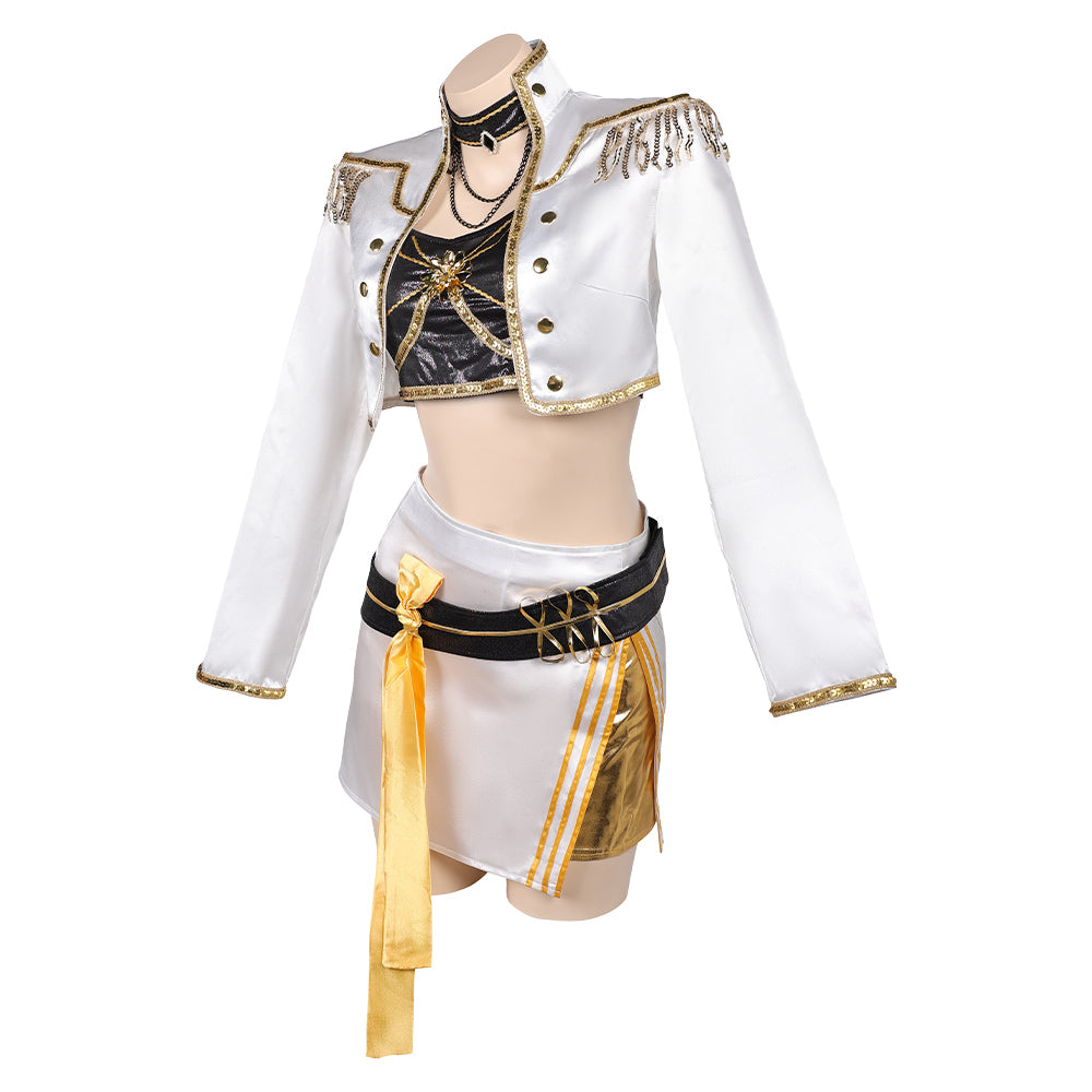 Kpop Demon Hunters(2025) Mira Tenue Blanche et Noire Cosplay Costume