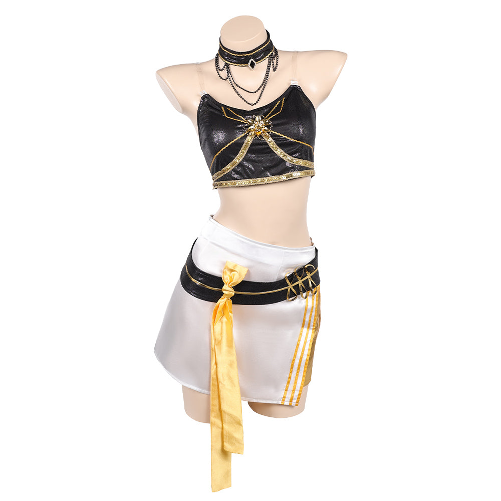 Kpop Demon Hunters(2025) Mira Tenue Blanche et Noire Cosplay Costume