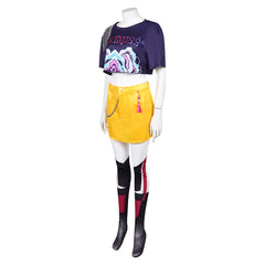KPop Demon Hunters(2025) Mira Tenue Bleue et Jaune Cosplay Costume