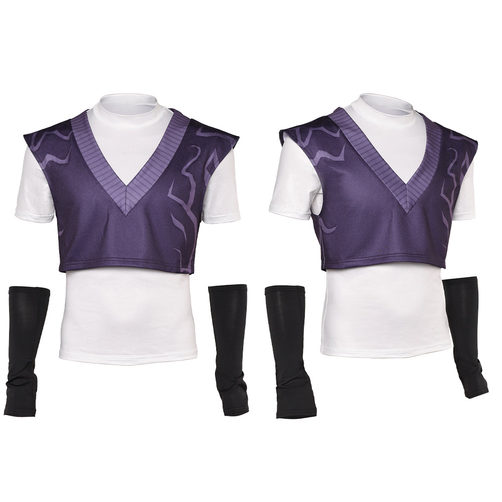 Kpop Demon Hunters(2025) Mystery Saja Gilet Violet Haut Blanc Cosplay Costume