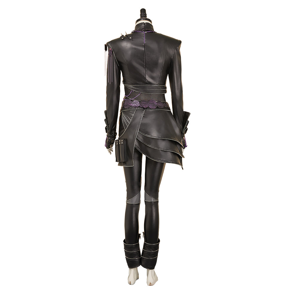 Kpop Demon Hunters(2025) Rumi Tenue Noire en Cuir Cosplay Costume