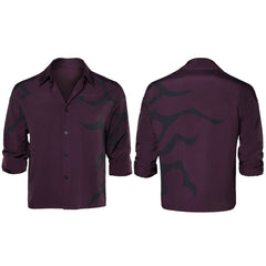 KPop Demon Hunters(2025) Saja Boys Jinu Chemise Imprimée Noire et Violette Cosplay Costume