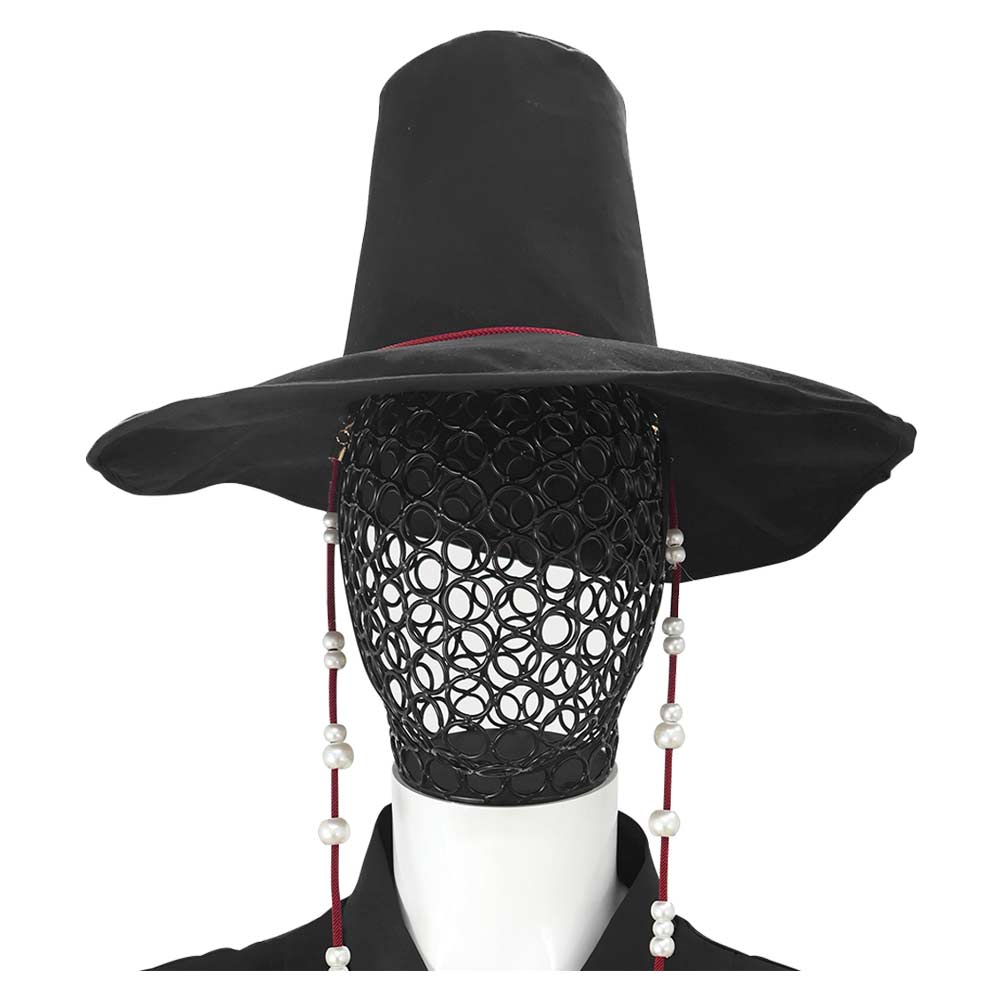 Kpop Demon Hunters(2025) Saja Boys Tenue Noire avec Chapeau Cosplay Costume