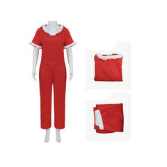 L'Étrange Noël de Monsieur Jack Sally Tenue Rouge Cosplay Costume