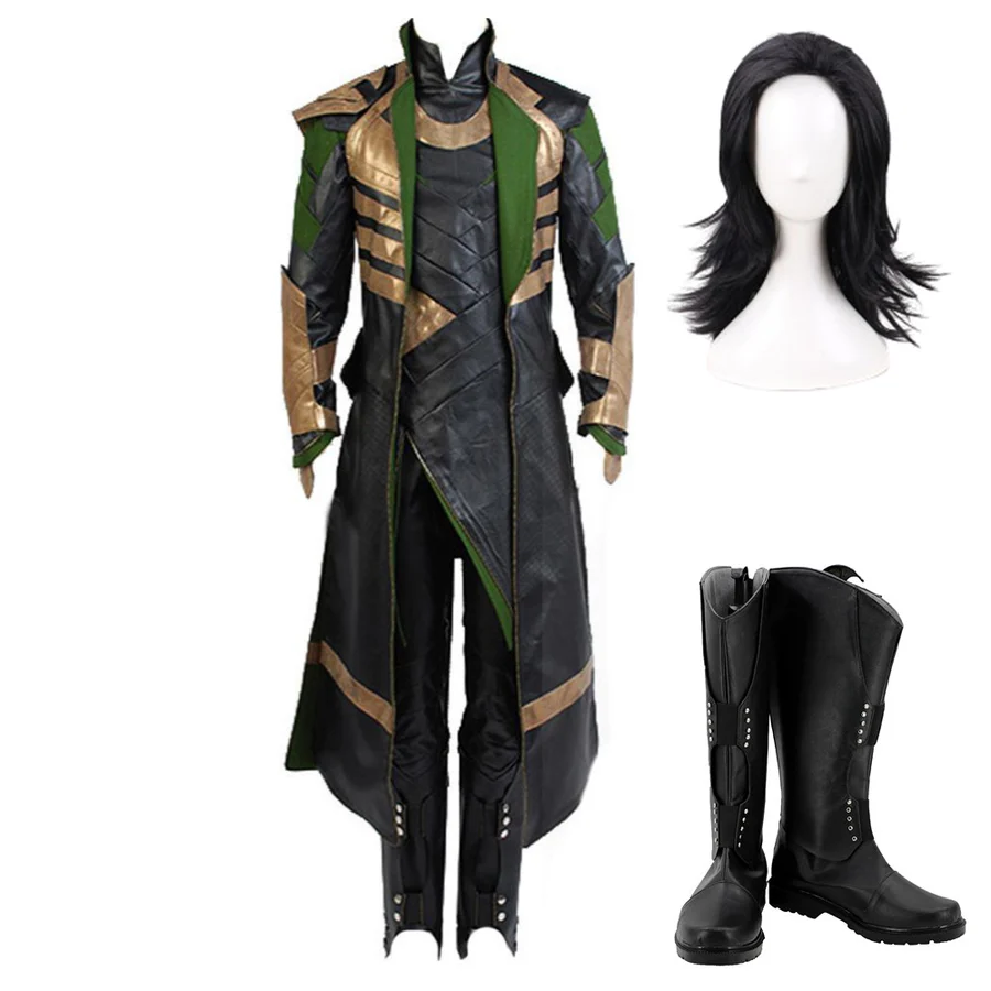 Thor 2: Le Monde des Ténèbres Adulte Loki Tenue Cosplay Costume Halloween