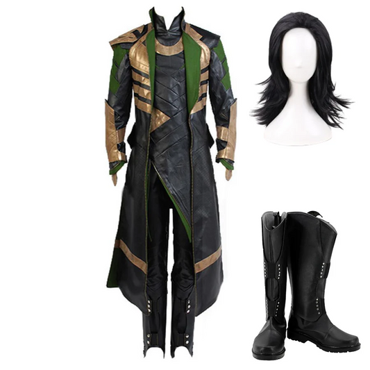 Thor 2: Le Monde des Ténèbres Adulte Loki Tenue Cosplay Costume Halloween