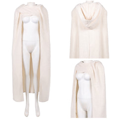 La Guerre des Étoiles Padme Amidala Naberrie Cape Blanche à Capuche Cosplay Costume
