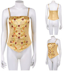La Guerre des Étoiles Padme Amidala Naberrie Corset Jaune Cosplay Costume