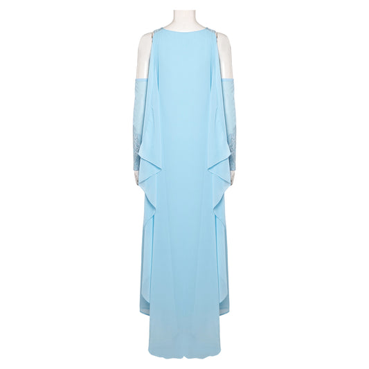 La Guerre des Étoiles Padme Amidala Naberrie Robe Bleue Cosplay Costume