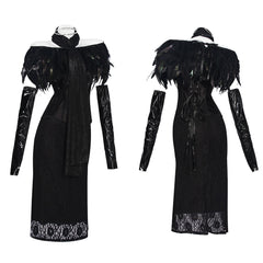 La Guerre des Étoiles Padme Amidala Naberrie Robe de Cour Noire Cosplay Costume