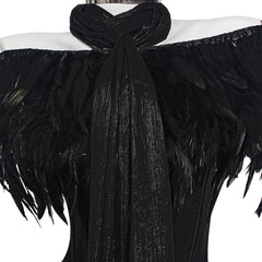 La Guerre des Étoiles Padme Amidala Naberrie Robe de Cour Noire Cosplay Costume