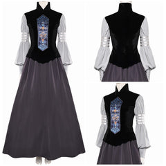 La Guerre des Étoiles Padme Amidala Naberrie Robe Noire Cosplay Costume