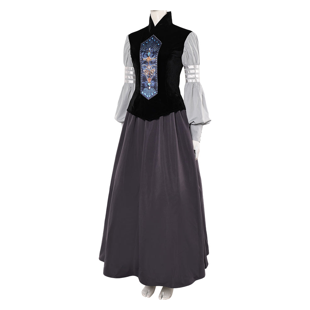 La Guerre des Étoiles Padme Amidala Naberrie Robe Noire Cosplay Costume