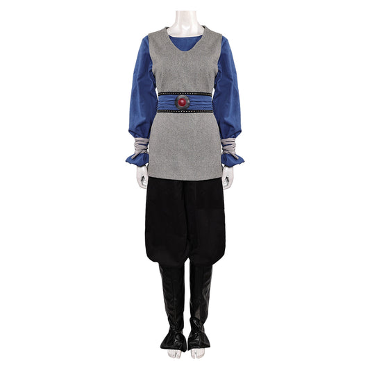 La Guerre des Étoiles Padme Amidala Naberrie Tenue Grise et Bleue Cosplay Costume