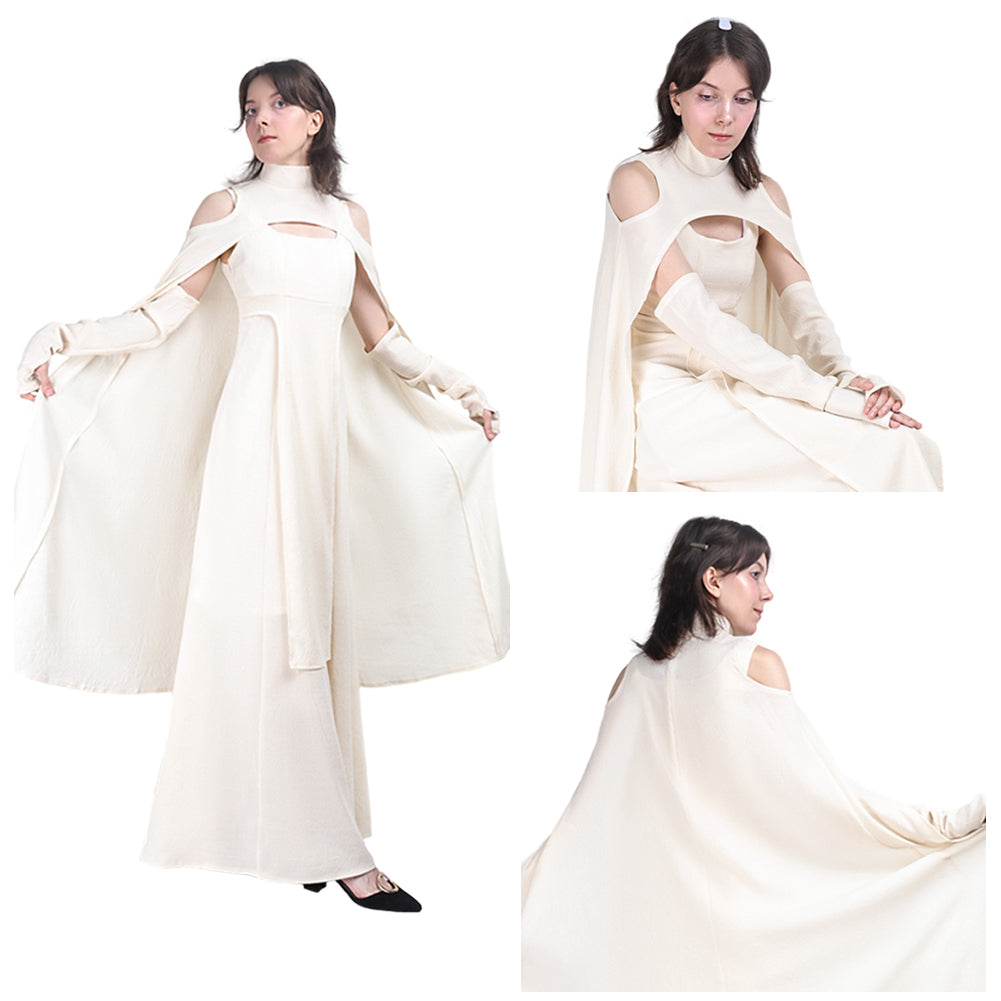 La Guerre des Étoiles Sheltay Tenue Blanche Cosplay Costume