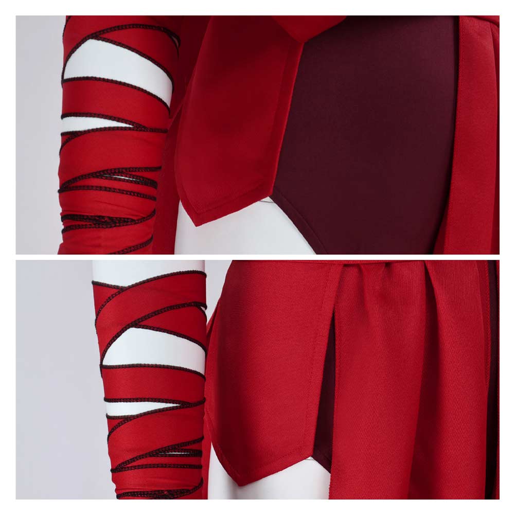 La Guerre des Étoiles Sœurs de La Nuit Merrin Tenue Rouge Cosplay Costume