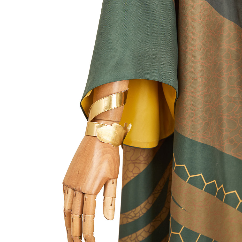 Loki Maillot de Bain Short+Veste Vert et Jaune Cosplay Costume