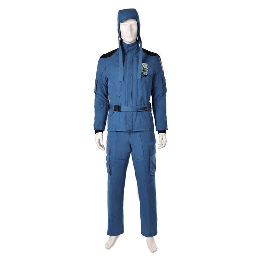 Mickey 17(2025) Mickey Barnes Tenue Bleue Cosplay Costume