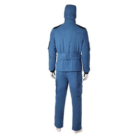 Mickey 17(2025) Mickey Barnes Tenue Bleue Cosplay Costume