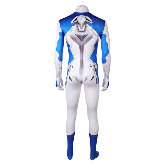 Mister Fantastic Reed Richards Tenue Blanche et Bleue Cosplay Costume