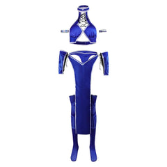 Mortal Kombat 2 Kitana Tenue de Danseuse Bleue Cosplay Costume