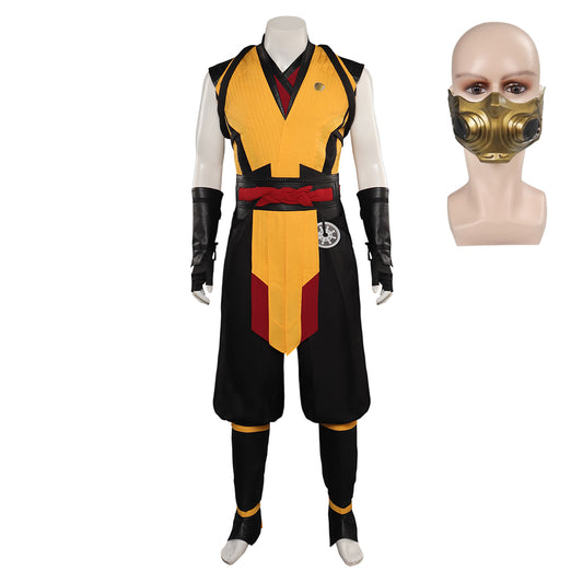 Mortal Kombat Scorpion Tenue Homme Jeu Video Cosplay Costume