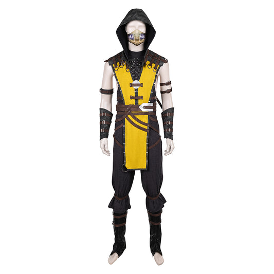 Mortal Kombat Scorpion Tenue Jaune Cosplay Costume