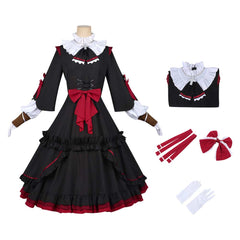Needy Girl Overdose(2026) Michica Gokubara Robe Noire et Rouge Cosplay Costume