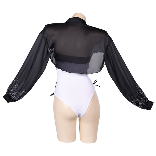 NieR:Automata YoRHa No.2 Type B Maillot de Bain Une Pièce+Cover Ups Costume Design Original