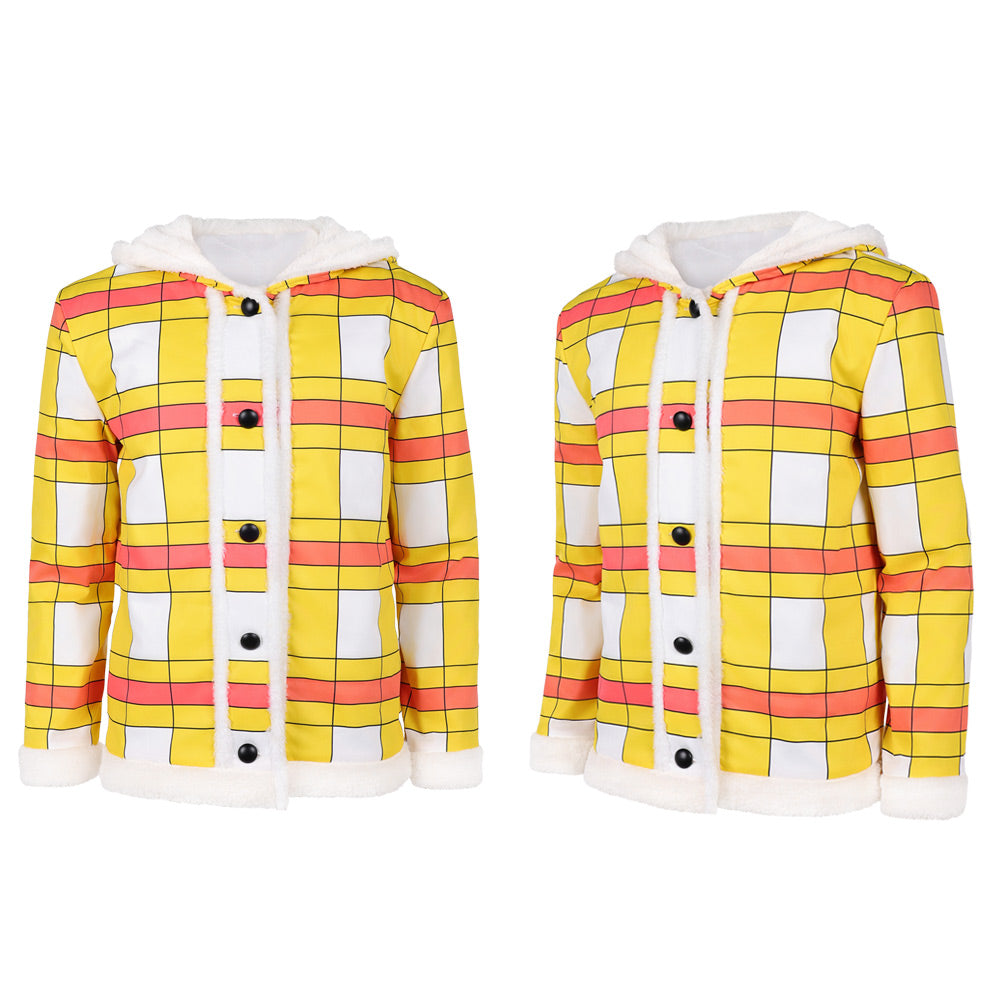 One Piece Live Action 2(2026) Luffy Veste à Carreaux Jaune Cosplay Costume