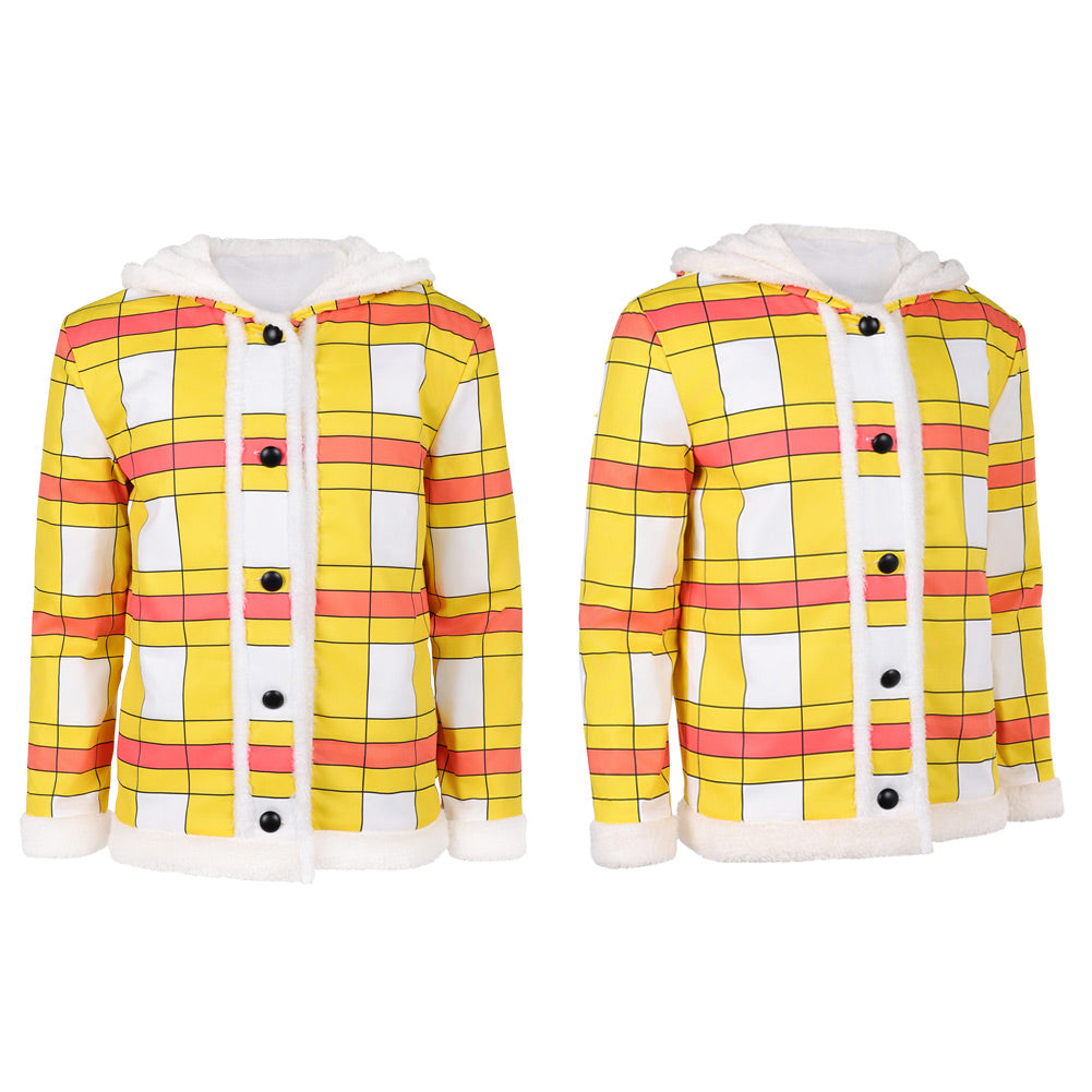 One Piece Live Action 2(2026) Luffy Veste à Carreaux Jaune Cosplay Costume