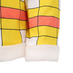 One Piece Live Action 2(2026) Luffy Veste à Carreaux Jaune Cosplay Costume