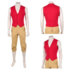 One Piece Live-action 2(2026) Monkey D. Luffy Tenue Rouge et Marron Cosplay Costume