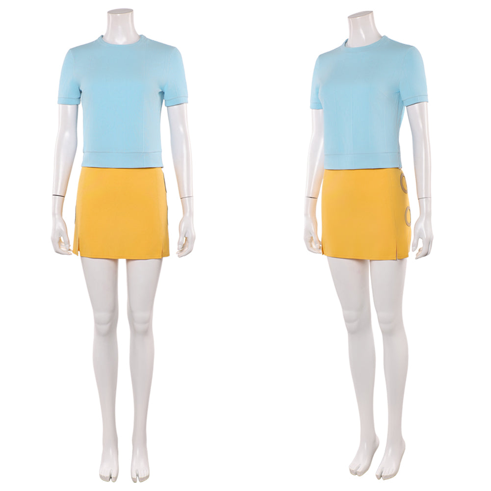 One Piece Live Action 2(2026) Nami Tenue Bleue et Jaune Cosplay Costume