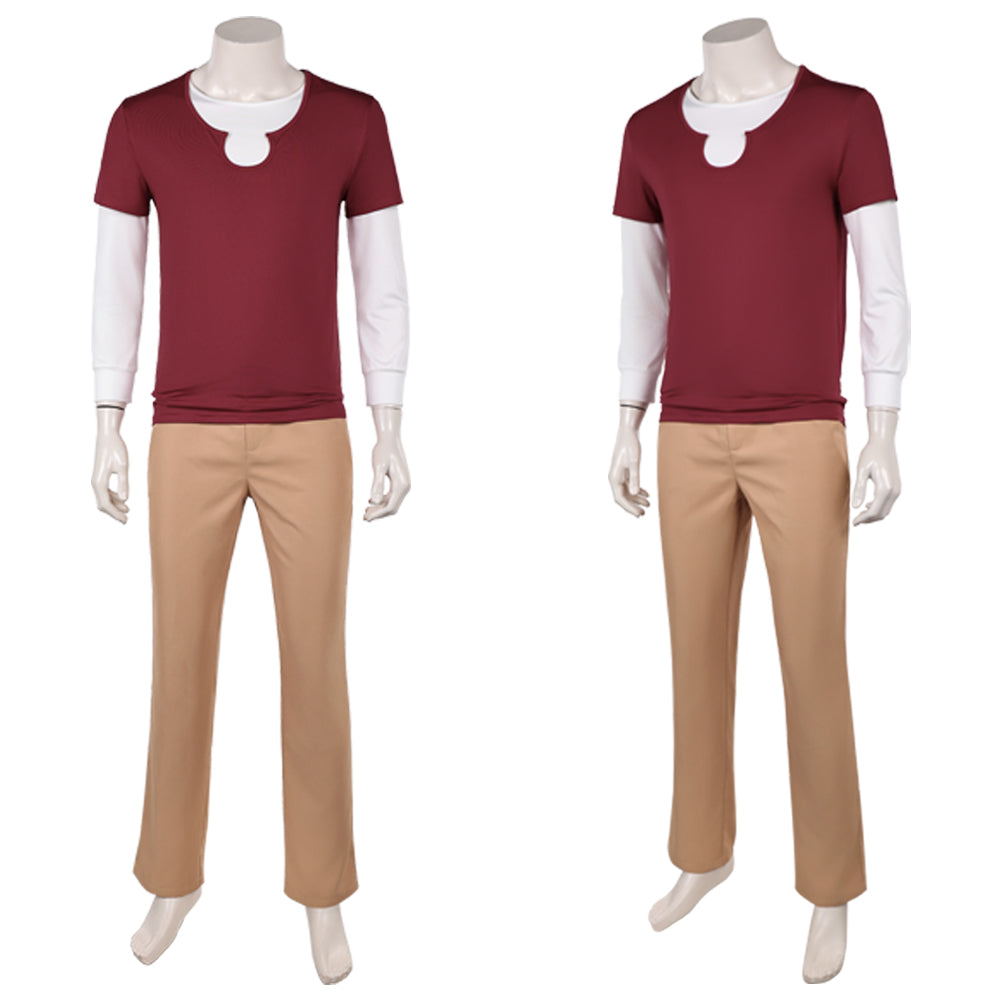 One Piece Live Action 2(2026) Sanji Tenue Rouge et Marron Cosplay Costume