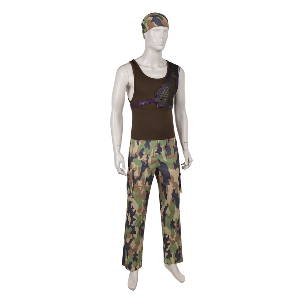One Piece Live Action 2(2026) Usopp Tenue de Camouflage Verte Cosplay Costume