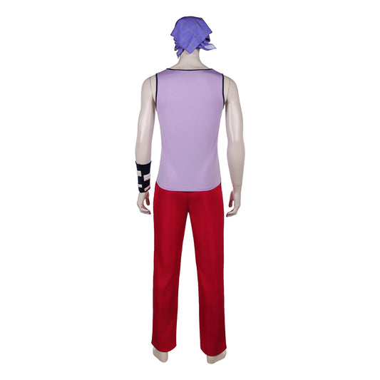 One Piece Live Action 2(2026) Usopp Tenue Violette et Rouge Cosplay Costume