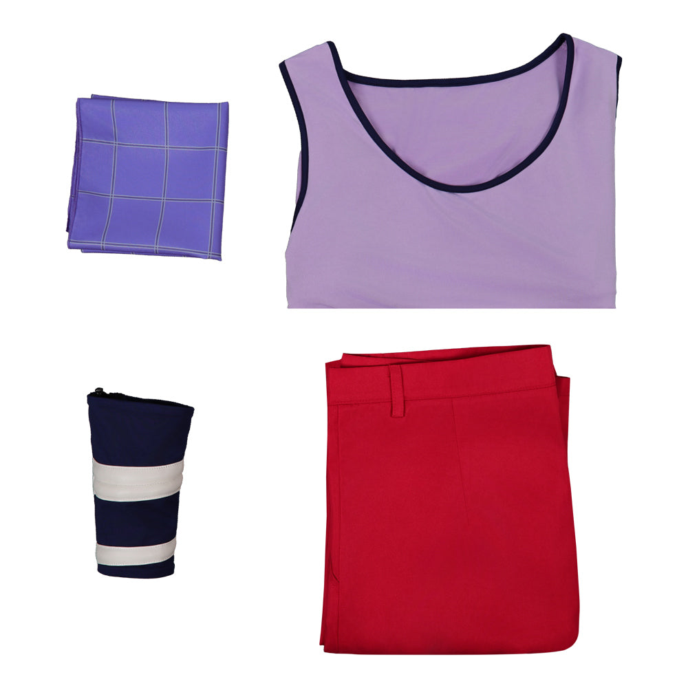 One Piece Live Action 2(2026) Usopp Tenue Violette et Rouge Cosplay Costume