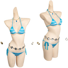 One Piece Nami Maillot de Bain Bleu Bikini Cosplay Costume