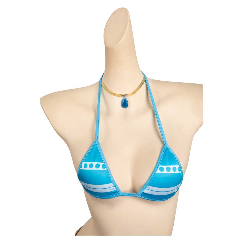 One Piece Nami Maillot de Bain Bleu Bikini Cosplay Costume – Newcossky.fr