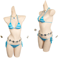 One Piece Nami Maillot de Bain Bleu Bikini Cosplay Costume