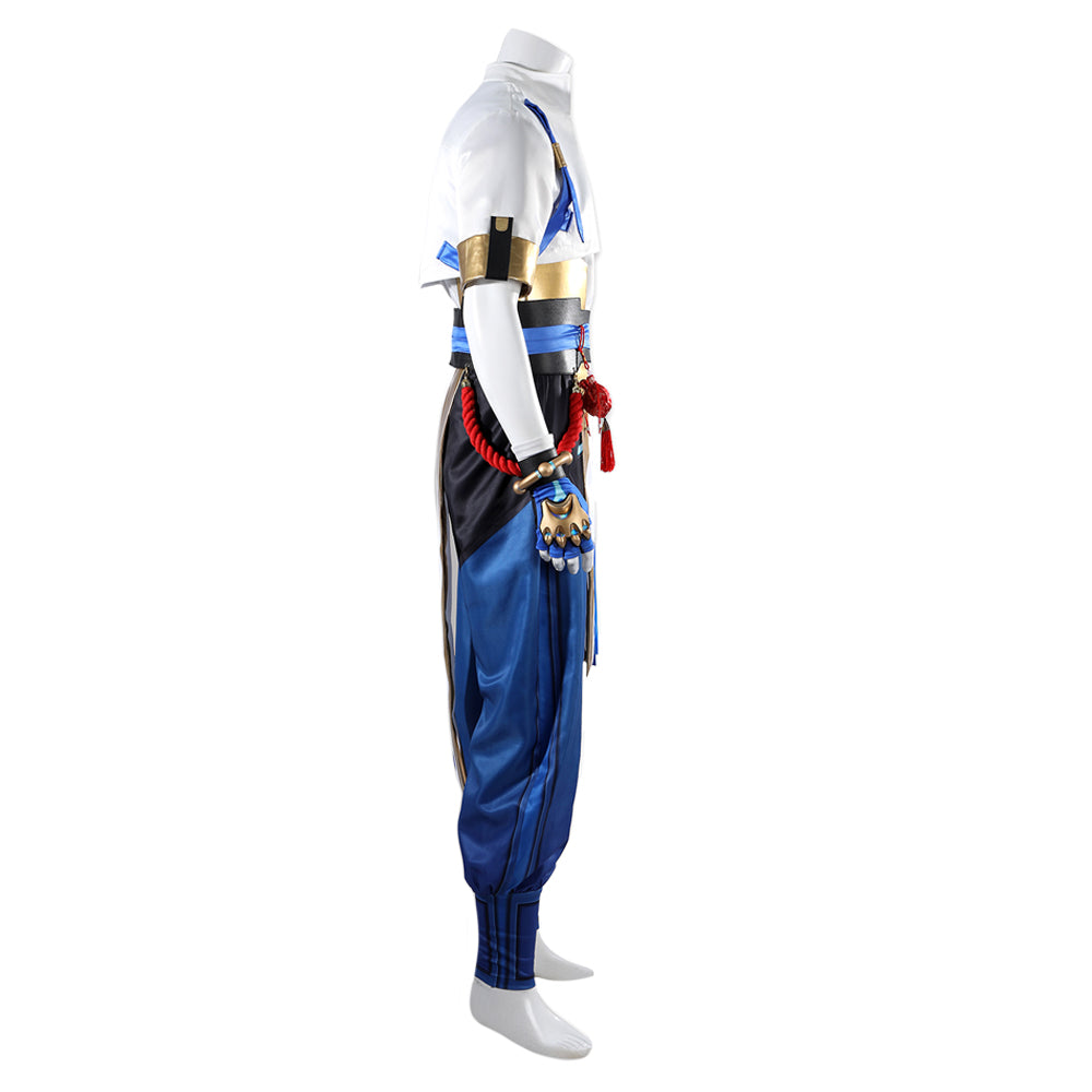 Overwatch Wuyang Ye Tenue Blanche et Bleue Cosplay Costume