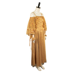 Padme Amidala Naberrie Robe Jaune Cosplay Costume