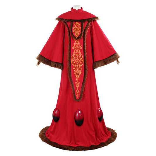 Padme Amidala Naberrie Throne Room Gown Robe Rouge Cosplay Costume