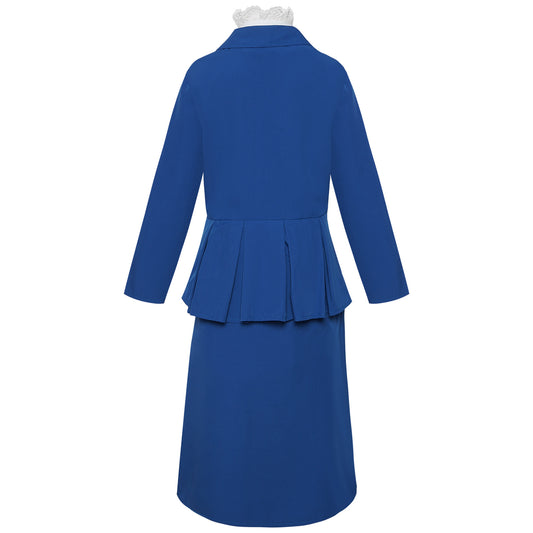 Cosplay Costume Enfant Mary Poppins Le Retour de Mary Poppins Film Cosplay Tenue Bleue
