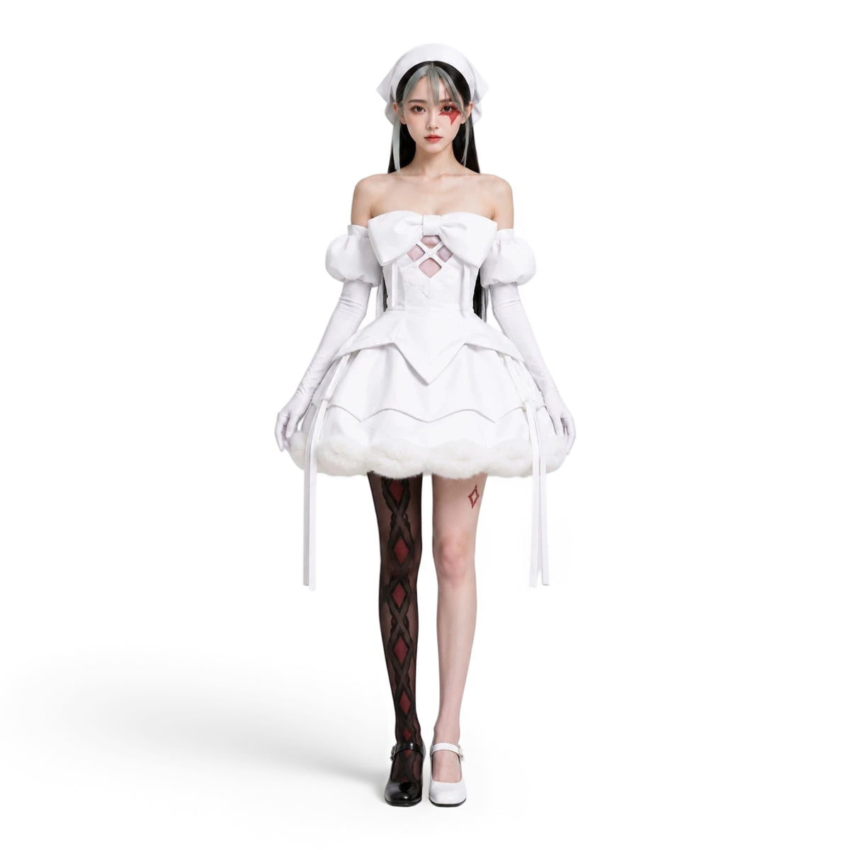 Cosplay Costume Sua Alien Stage(2026) TV Cosplay Robe Blanche et Noire Femme