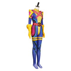 Psylocke Ensemble de Combinaison Bleue Cosplay Costume